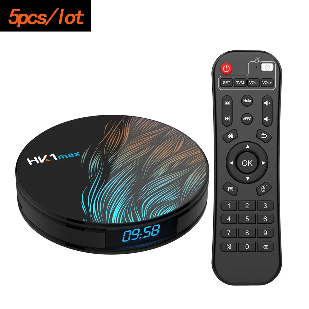 Умная ТВ приставка HK1 MAX 5 шт./комплект Android 9 0 2 4G/5G Wifi четырехъядерный процессор RK3328