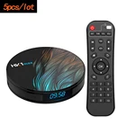 Умная ТВ-приставка HK1 MAX, 5 шт.комплект, Android 9,0, 2,4G5G Wifi, четырехъядерный процессор RK3328, 4K HD мини-приставка, BT 4,0 DDR3, 4 Гб, 32 ГБ, 64 ГБ, HK1MAX