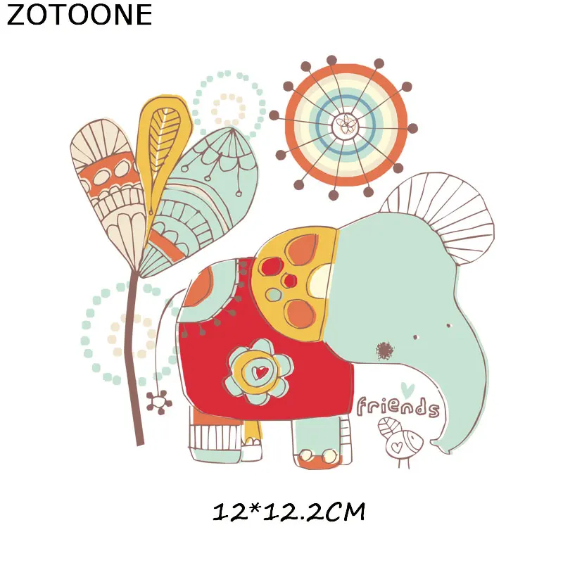 Нашивки ZOTOONE с мультяшными животными термоперенос для детской одежды футболка