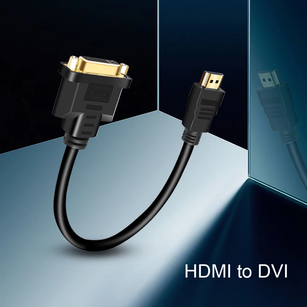 Адаптер HD 1080P HDMI совместимый адаптер штекер DVI 24 + 5 гнездовой конвертер кабель 2