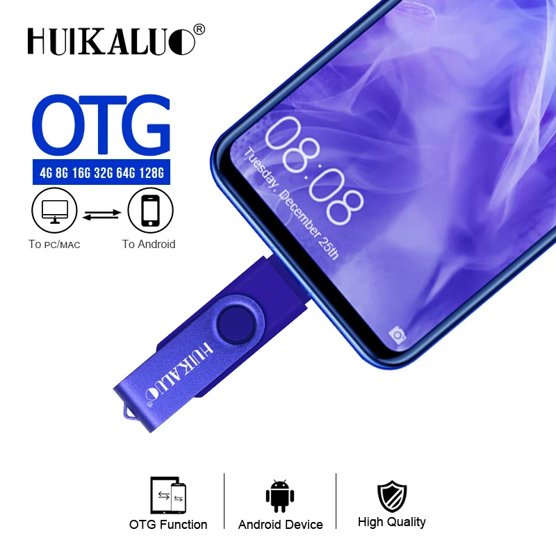OTG USB Флеш накопитель 4 Гб флешки 8 gb cle usb 16 32 memory stick 64 из металла флэш для телефона