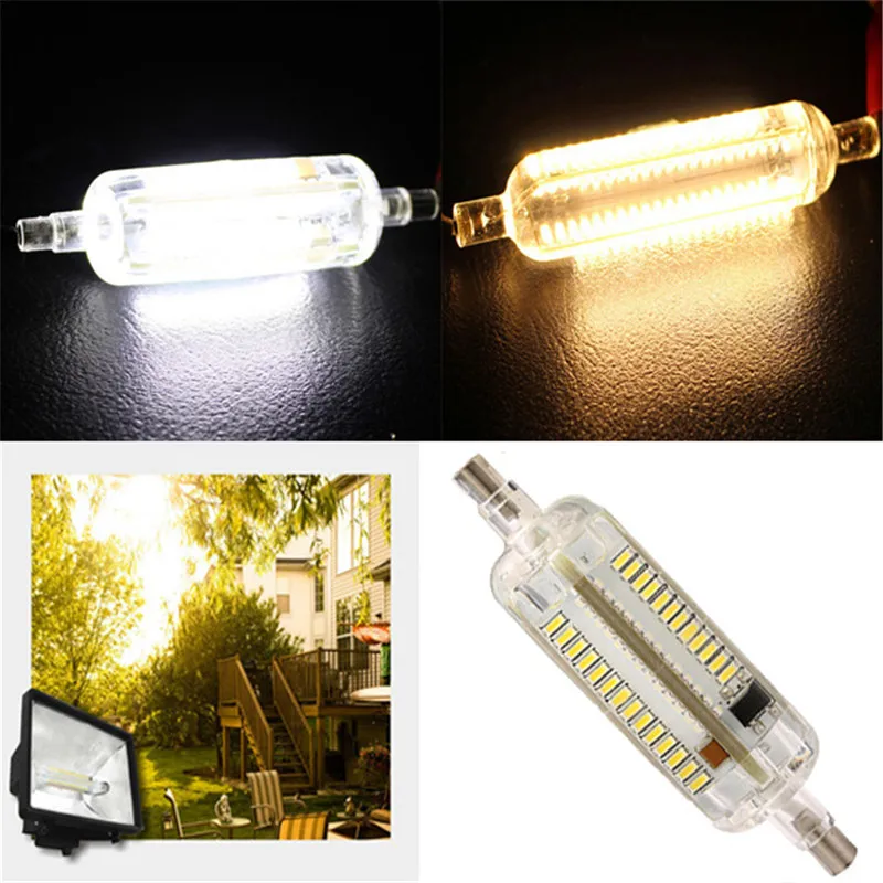 Новый светодиодный силиконовый светильник CLAITE 78 мм R7S 8 вт SMD 3014 108 чистый