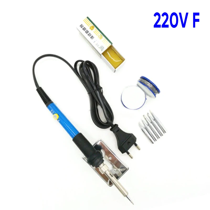 220 В 60 Вт ЕС вилка Регулируемая температура Электрический паяльник Комплект