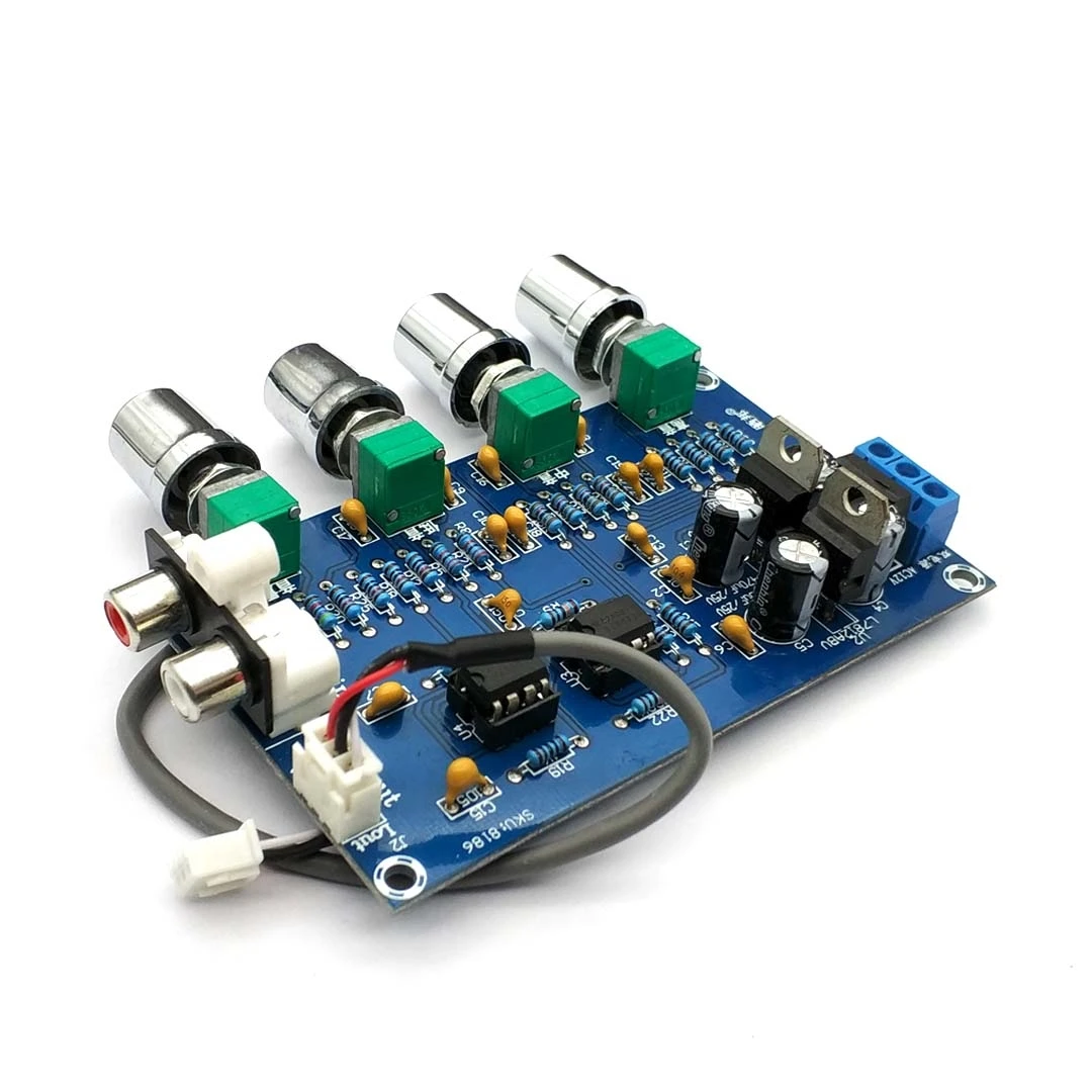 Предусилитель для телефона NE5532 Stereo Pre усилитель предусилитель Tone Board Audio 4 каналов