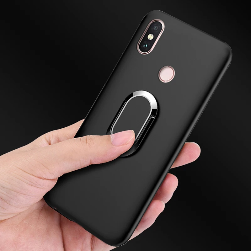 Чехол для Xiaomi Mi 8 SE Mi8i, роскошный мягкий черный силиконовый чехол с магнитным кольцом для автомобильного держателя 5,88 дюймов, чехол для Xiaomi Mi 8 SE