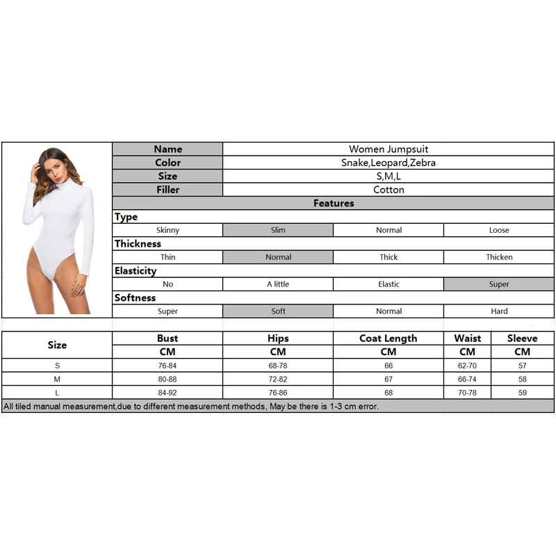 Однотонное сексуальное эластичное боди с высоким воротником и длинным рукавом