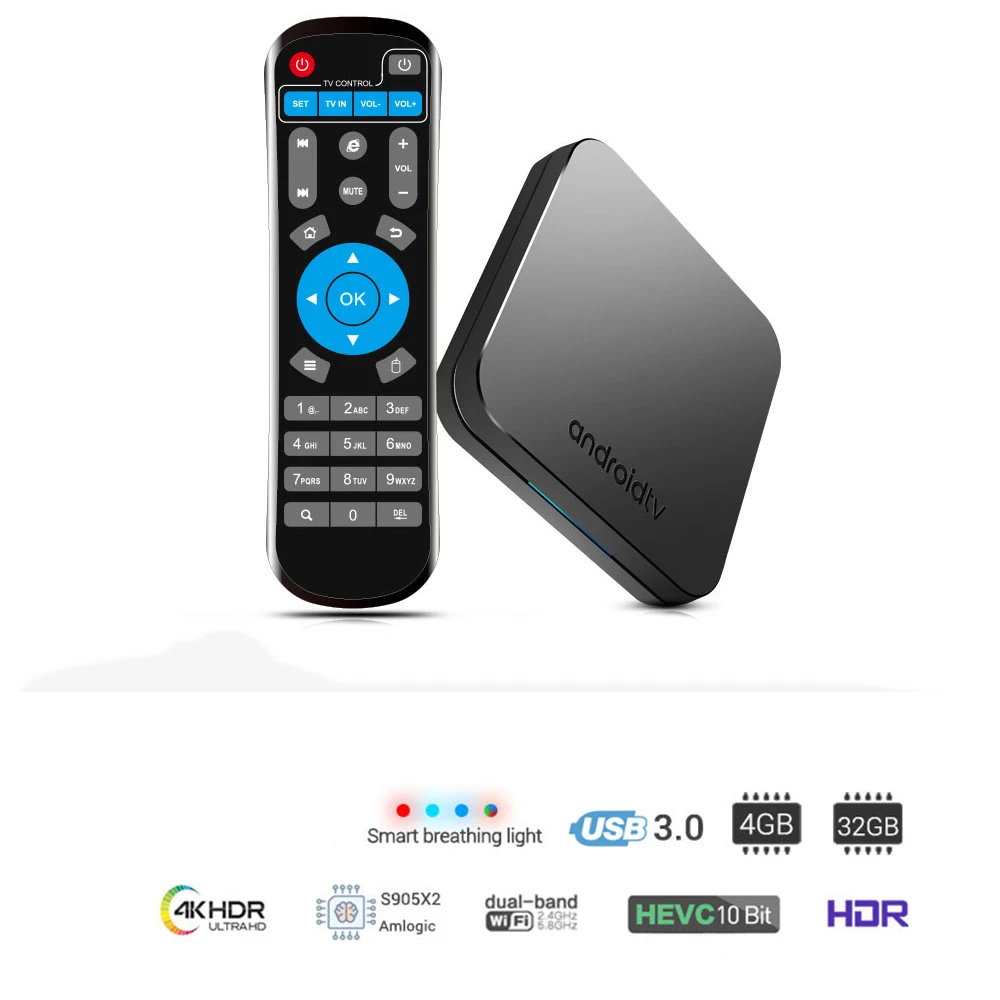 MECOOL KM9 4G 32G Android 9 0 Smart tv Box Amlogic S905X2 DDR4 USB3.0 4K телеприставка 2 4G/5G Dual wifi Bluetooth 4