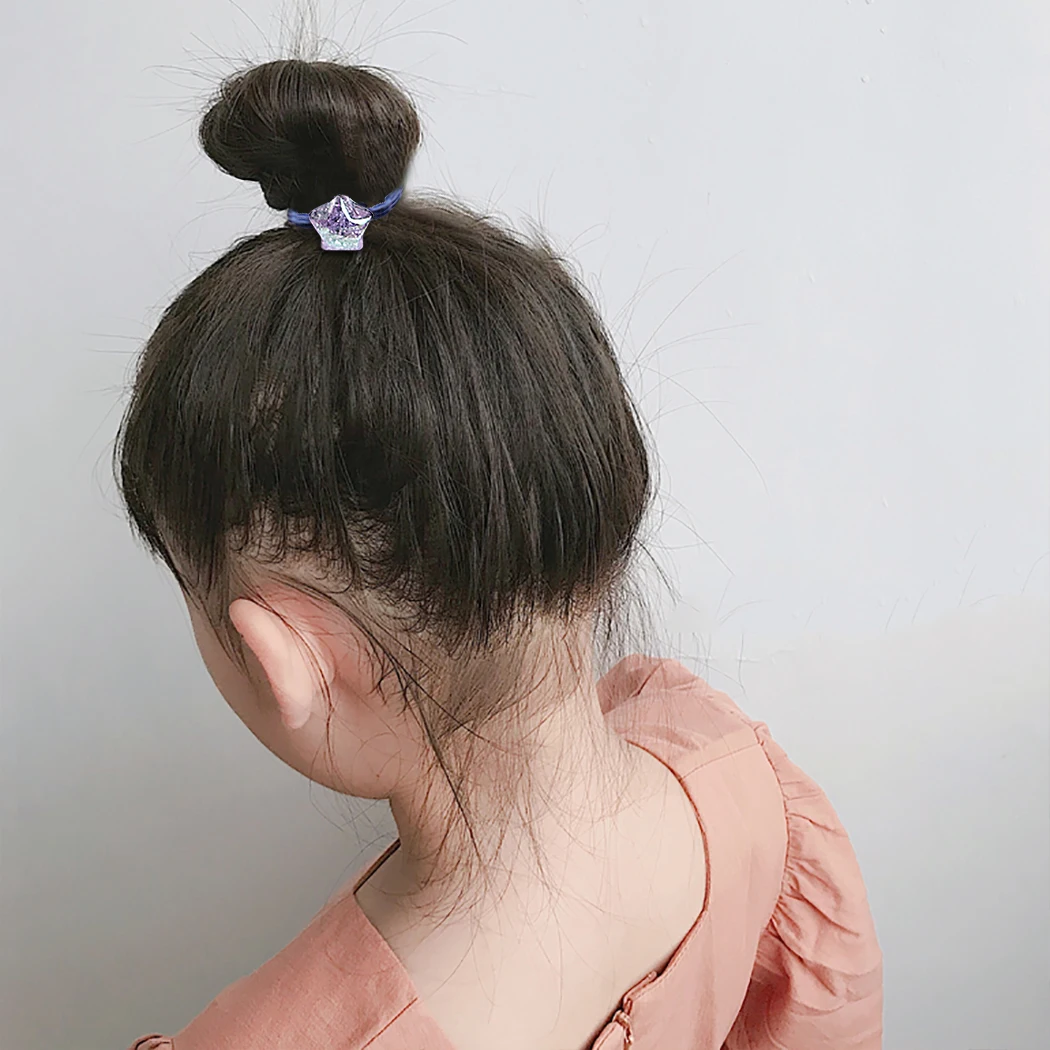 20 шт многоцветные эластичные резинки для волос веревочные симпатичный помпон