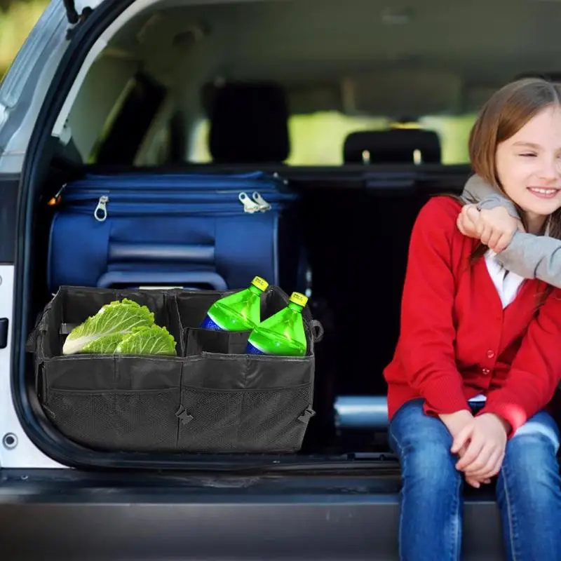 Автомобильный органайзер для багажника многокарманные складные ящики хранения