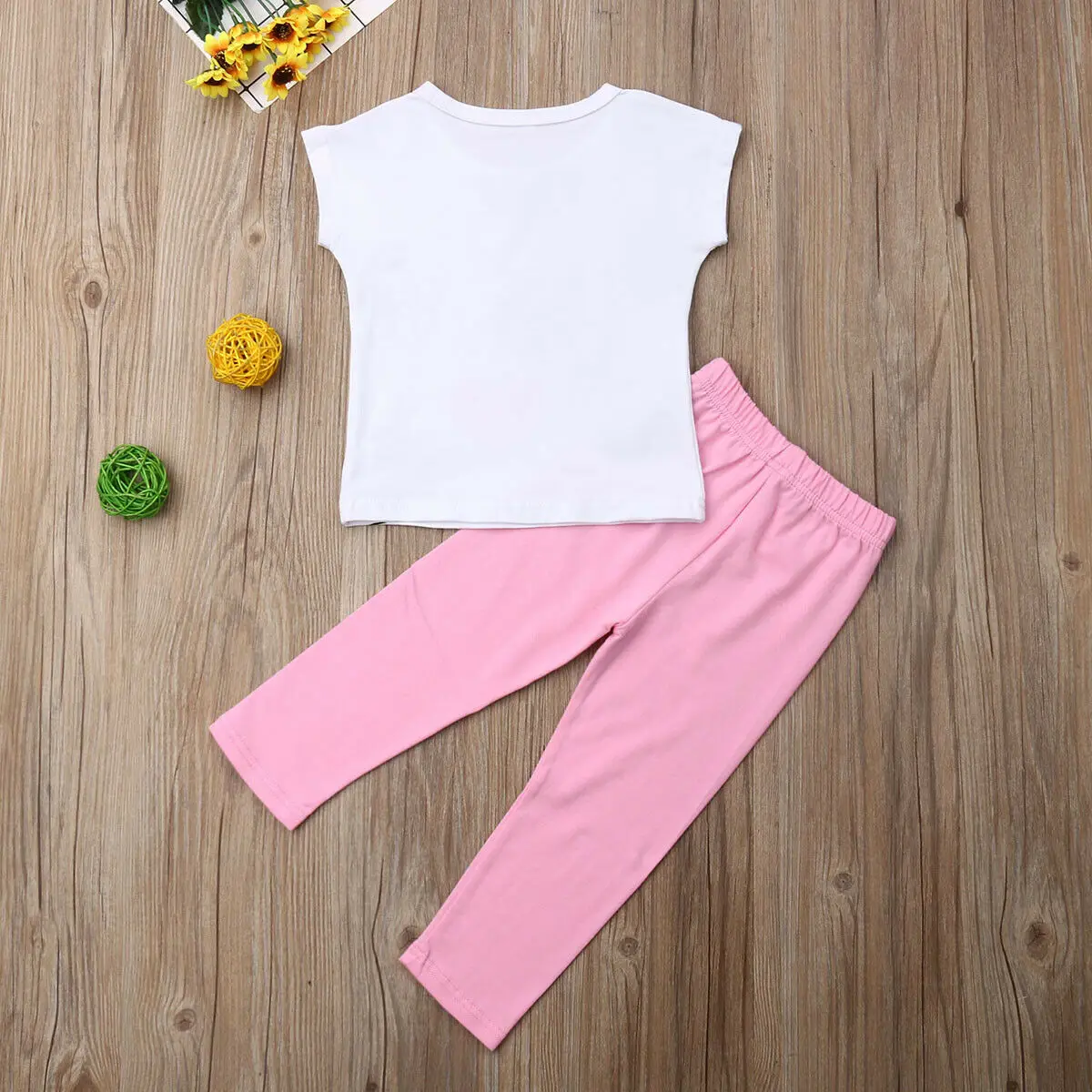 2 шт. футболка с коротким рукавом и леггинсы для девочек|Комплекты одежды девочек|