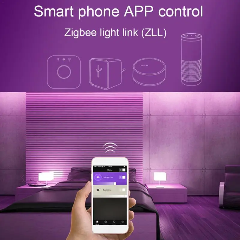 Новый 12 Вт RGB + лампочка CCT AC100 240V охранных Zigbee версия Smart Connection|Лампы накаливания| |