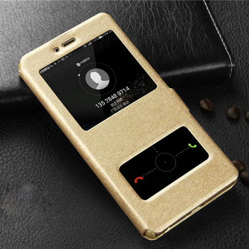 Для Huawei P Smart Plus чехол с открытым окошком для телефона NOVA 3i Nova 3 i флип искусственная