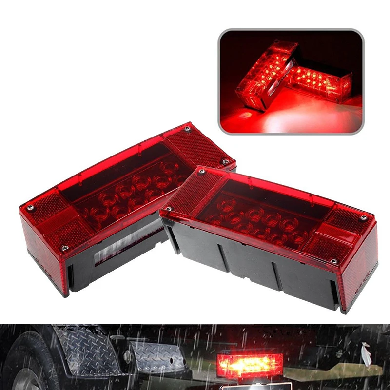 2 шт./компл. левый/правый 12 светодиодный красный погружной Грузовик Прицеп Лодка