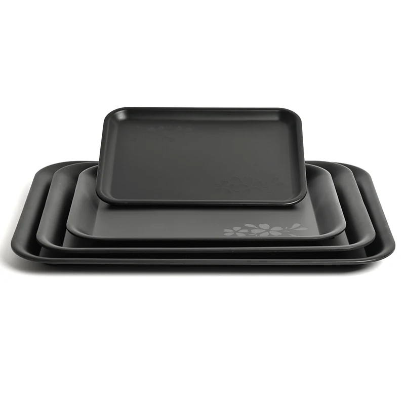 Nordic Style Plastic Dessert Serving Tray Tea Breakfast Bread Snack Plate Storage Plates Square Accessories Cosmetics Dish | Дом и сад