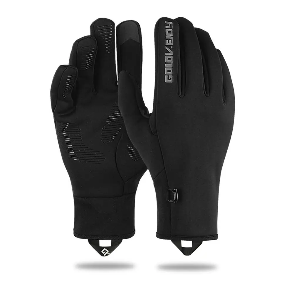 

None Men Outdoor Gloves Winter Touch Screen Skiing Waterproof Anti-skid Cycling Thickened Climbing Gloves