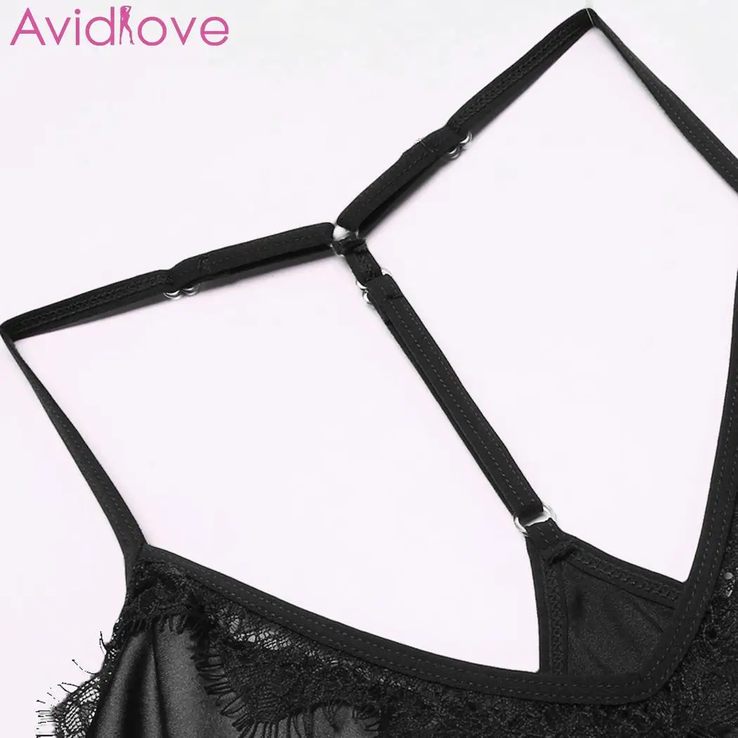 Женское кружевное ночное белье Avidlove шелковое домашняя одежда для сна на