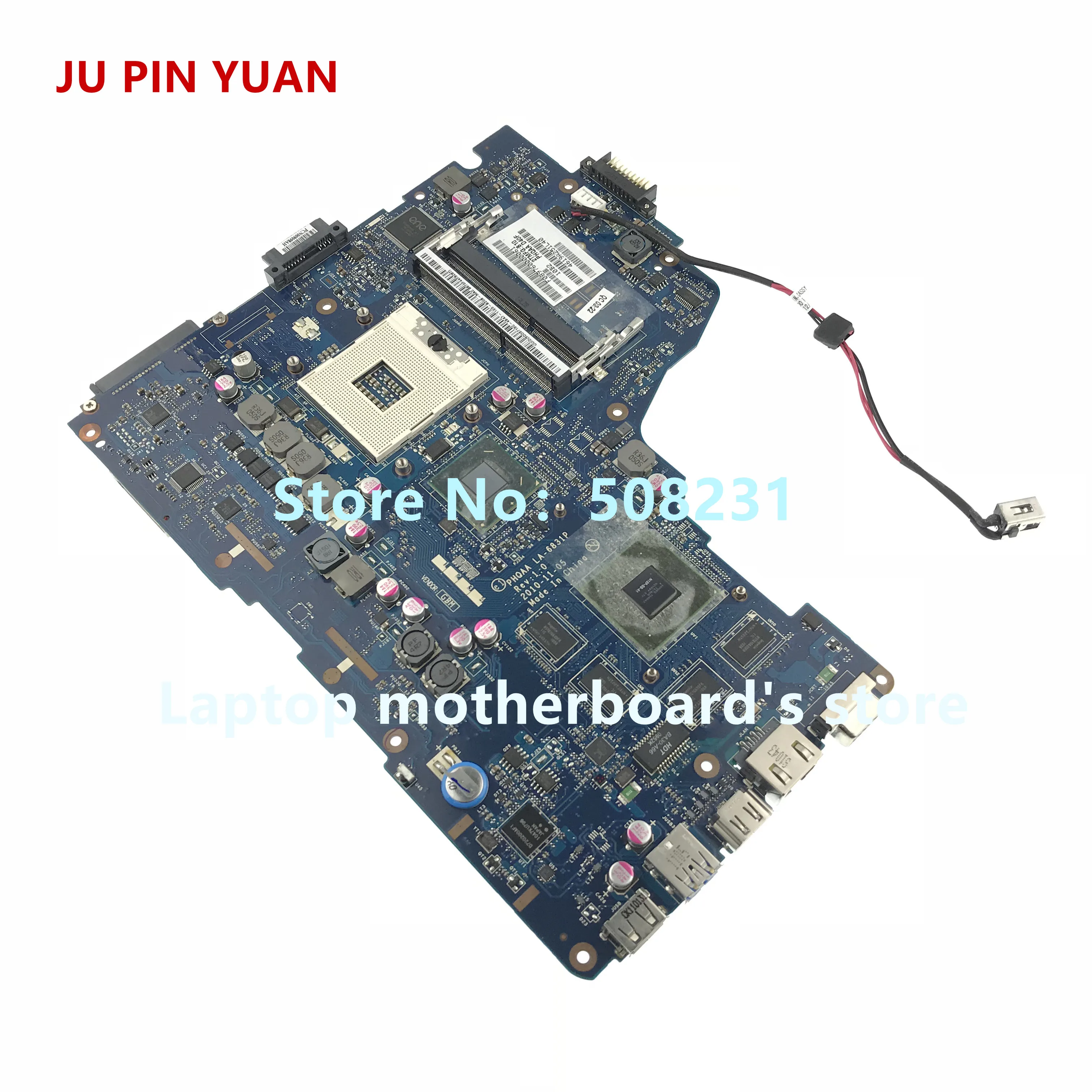 JU PIN YUAN K000125700 PHQAA стандартная материнская плата для ноутбука Toshiba satellite P750 P755 A665
