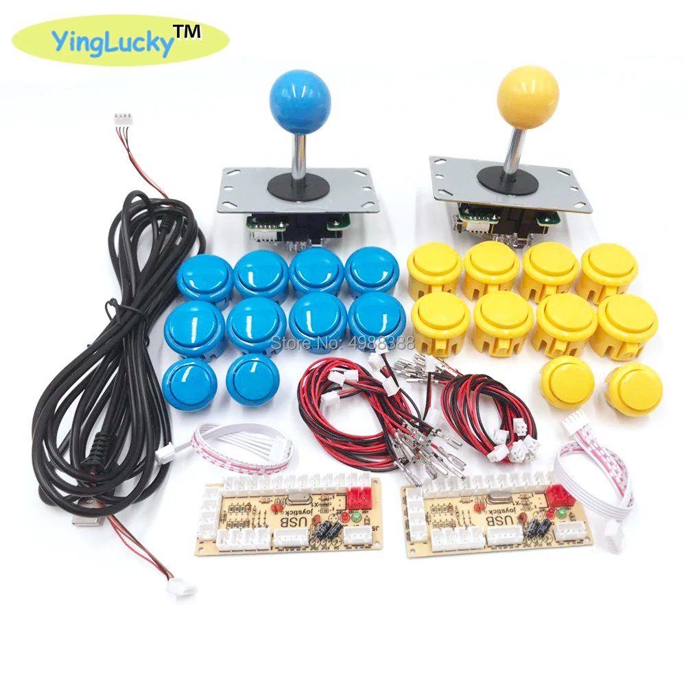 Yinglucky 2 игрока аркадный Набор DIY Нулевая задержка USB кодер sanwa Джойстик 33 мм Кнопка