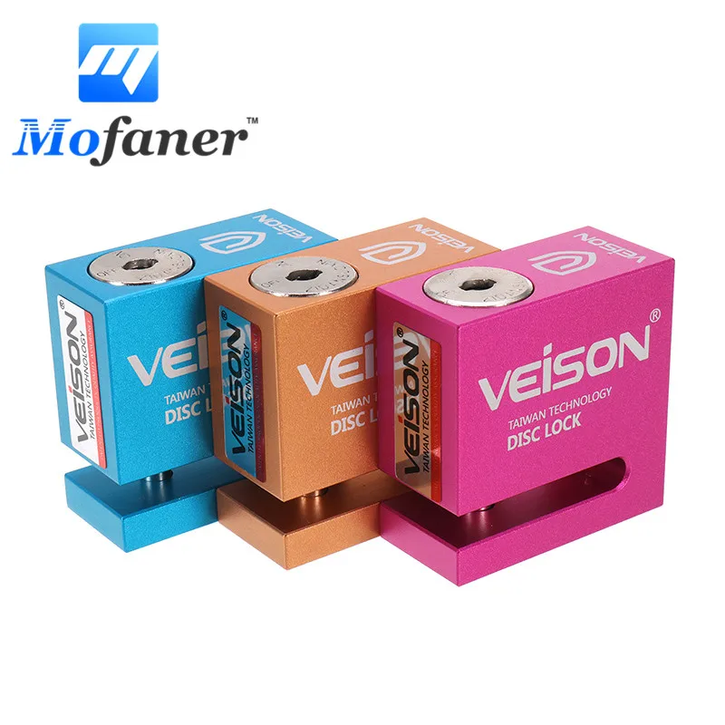 3 цвета замок безопасности для мотоциклов скутеров тяжелых противокражных колес