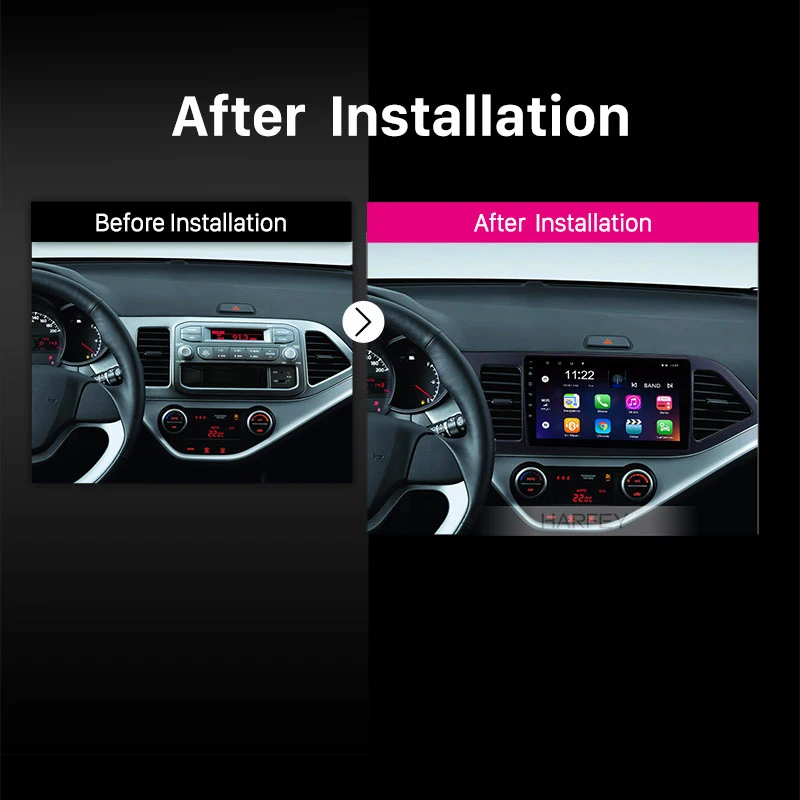 Harfey 2Din Android 8 1 9 &quotавтомобильное радио для 2011 2012 2013 2014 KIA PICANTO Morning GPS мультимедийный