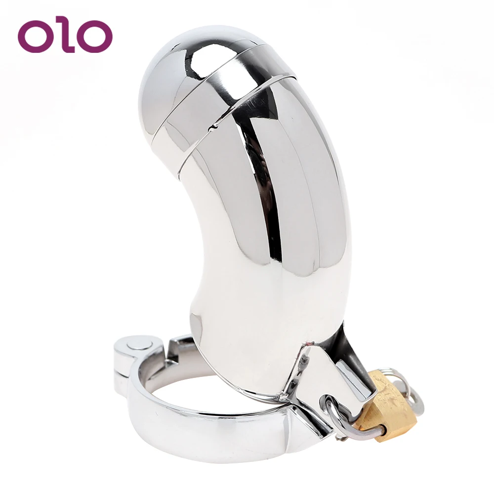 Кольцо на пенис OLO из нержавеющей стали блокируемое мужское устройство