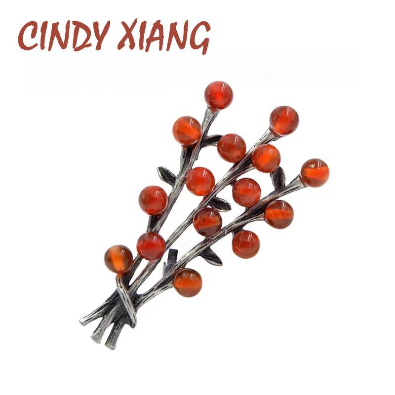 Винтажная женская брошь в виде ягод CINDY XIANG элегантное украшение с бусинами