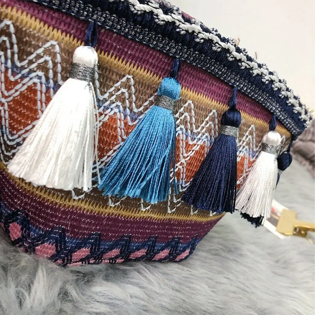 Популярная модная женская сумка через плечо 2019 Соломенная пляжная ручной работы