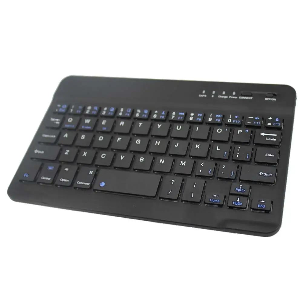 Алюминиевая Мини Беспроводная Bluetooth клавиатура для Windows Android подставка Apple pc