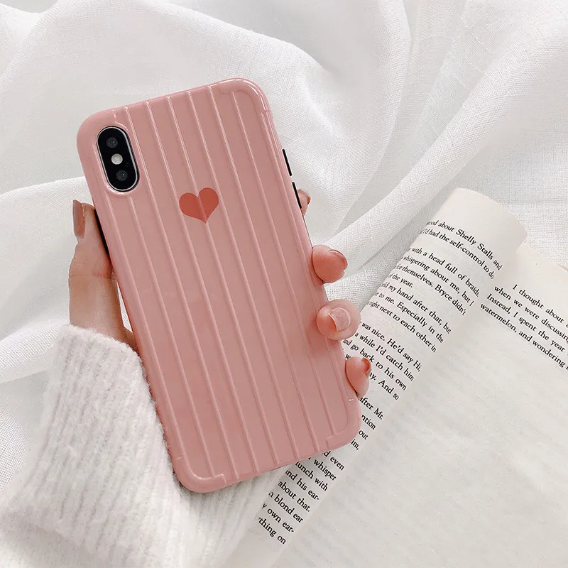 Милый чехол для телефона с сердечками ярких цветов iPhone XR Xs Max X мягкий силиконовый