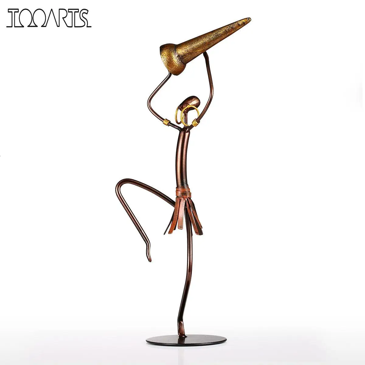 

Tooarts Tribe Man vintage home decor Iron Sculpture Crafts Figurine home decoration accessories statue feng shui decorating