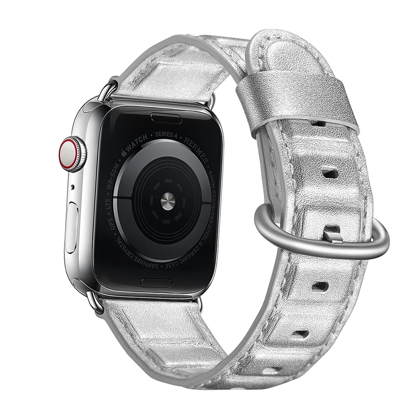 Ремешок из натуральной бамбуковой кожи для Apple Watch Series 4 3 2 1 iWatch 38 40 42 44 мм|Ремешки