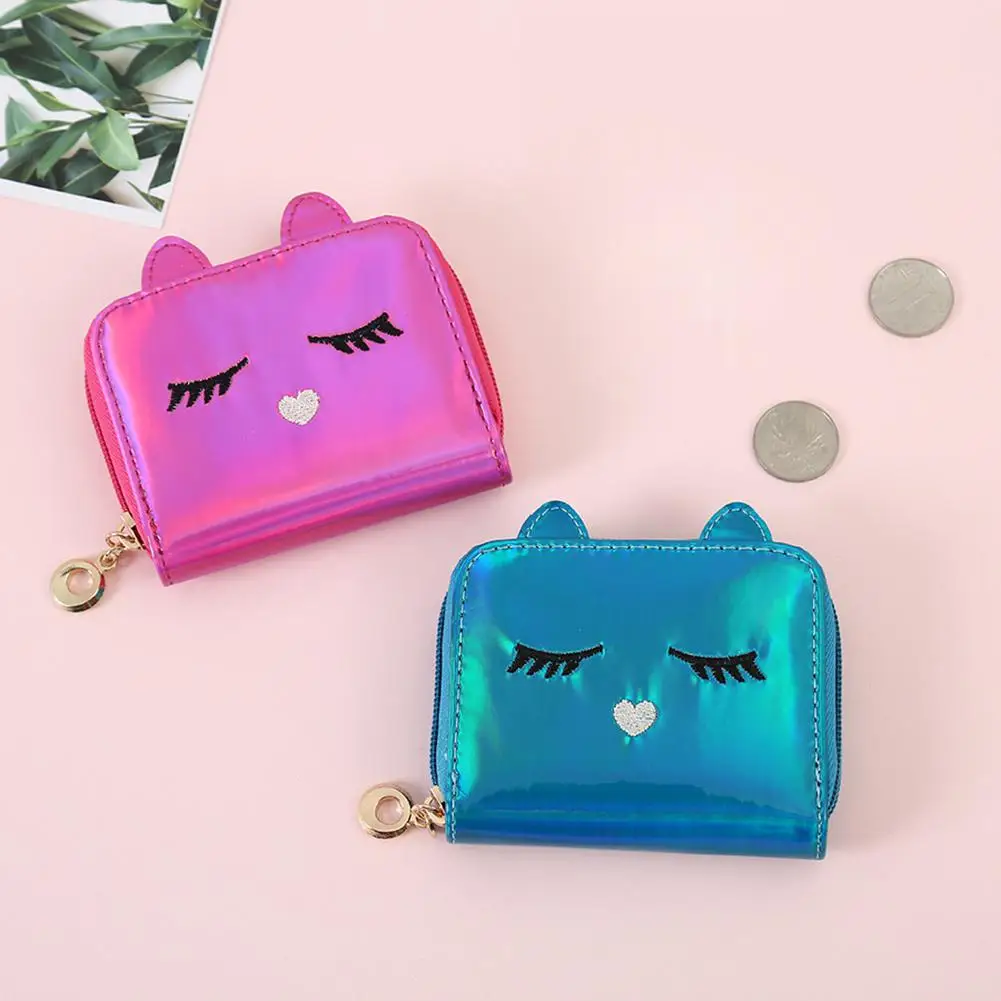 Женские кошельки с милым мультяшным рисунком Короткие Кошельки кредитница клатч