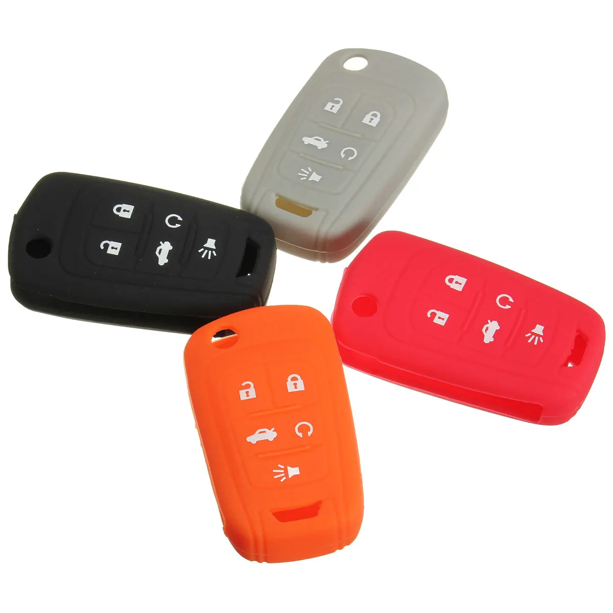 Силиконовый Автомобильный Брелок дистанционного управления с ключом 5 кнопок