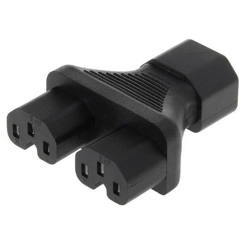 IEC 320 C14 3 контактный разъем для 2X C15 Pin гнездовой преобразователь Y сплиттер