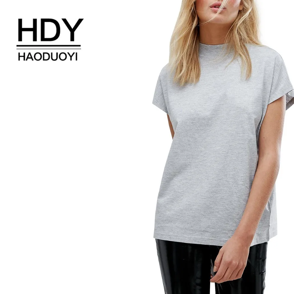 HDY Haoduoyi Новая женская летняя простая свободная Спортивная повседневная футболка