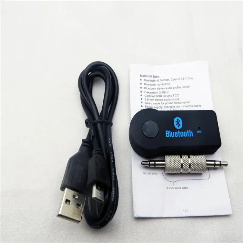 Новый Bluetooth музыкальный аудио приемник Handsfree беспроводной v3.0 передатчик 3 5 мм