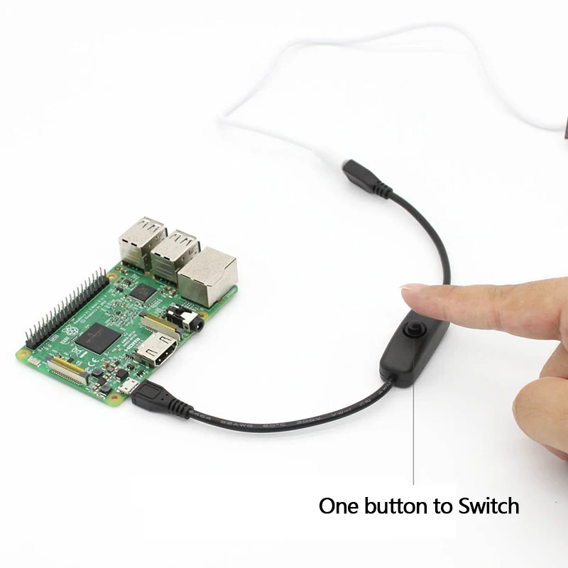 Кабель питания Raspberry Pi 3 4 с переключателем включения/выключения Micro USB Type C для