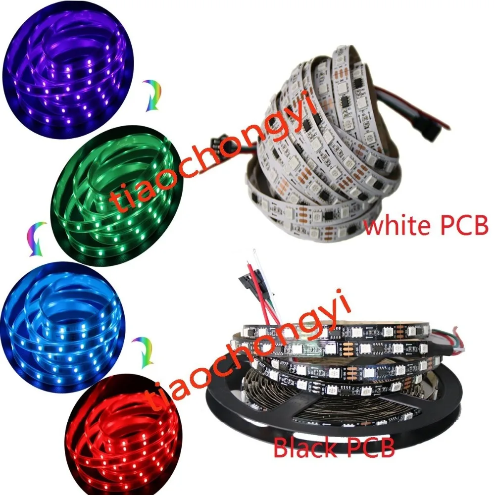 WS2811 5050 полноцветная Мечта Цвет RGB Светодиодная лента 5 м 150 300 450 светодиодов