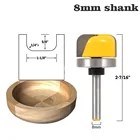 8 мм твердосплавный хвостовик Фрезерный резак для дерева круглый нижний Фрезер деревообрабатывающий инструмент для фрезерного станка Обрезки Аксессуары для резьбы