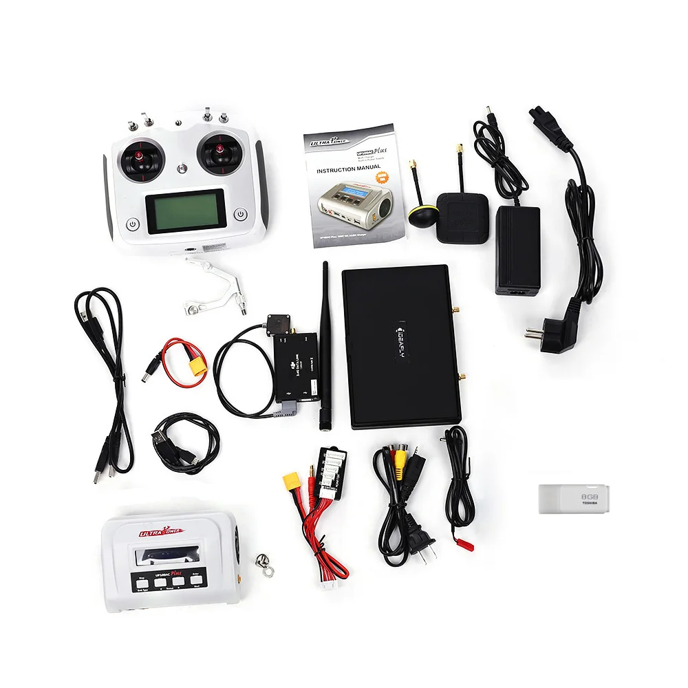 Квадрокоптер Ideafly Радиоуправляемый для рыбалки 5 8G FPV 7 дюймов монитор IP67