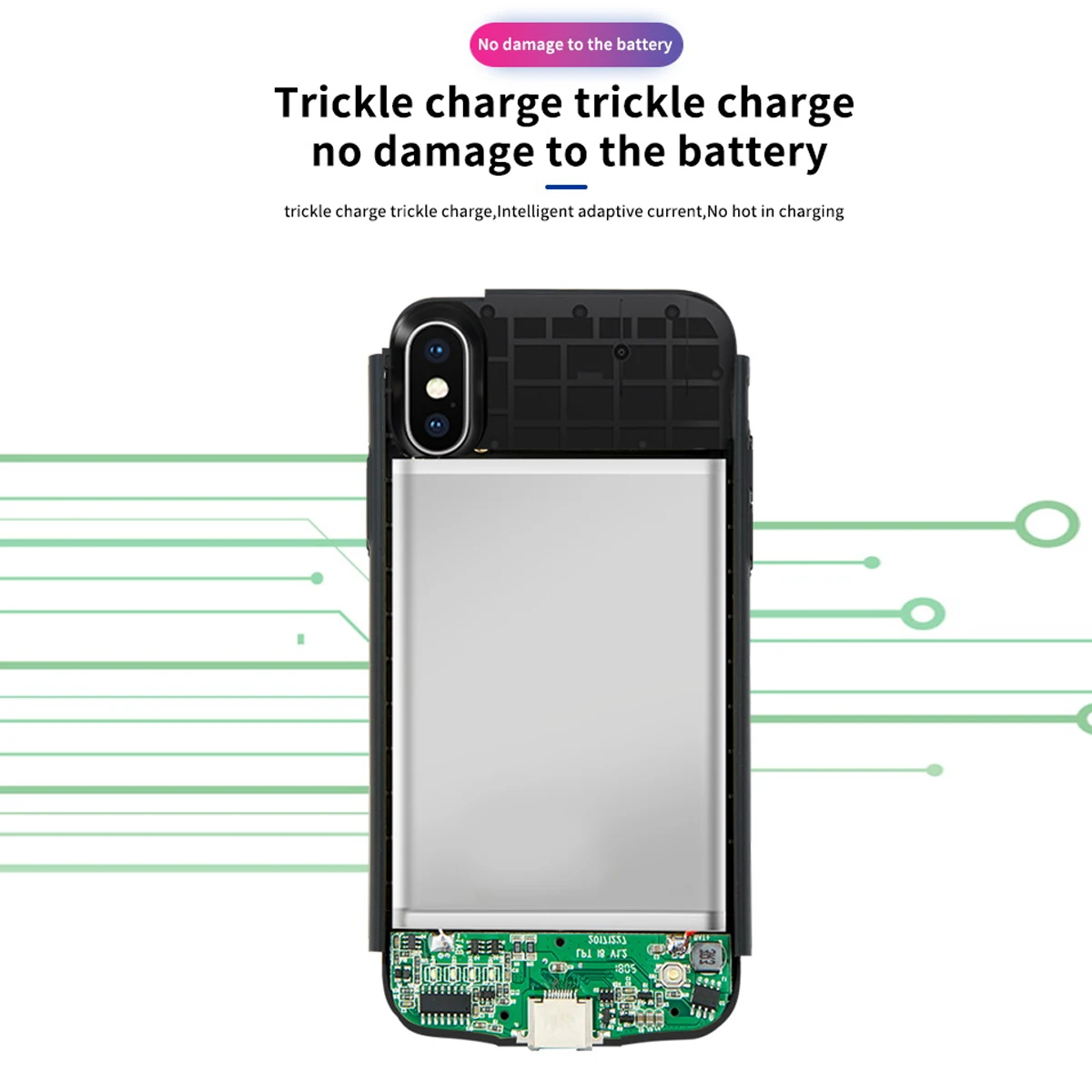 Для iPhone Xr/Xs Max 6000 мАч зарядное устройство чехол для телефона тонкий портативный