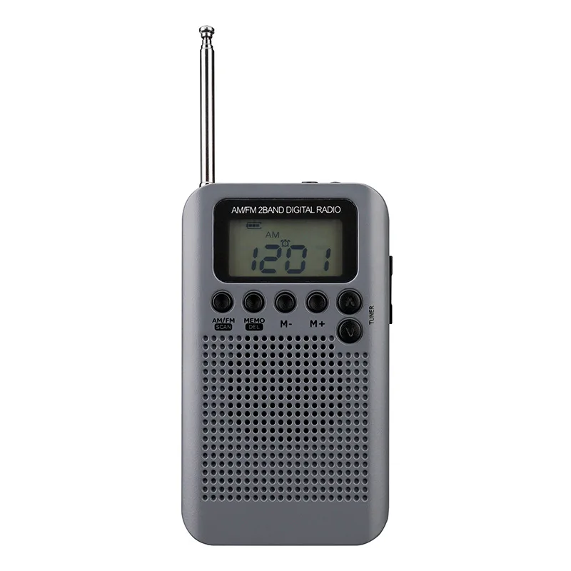 Мини Lcd цифровой FM/AM радио динамик с будильником и функцией отображения времени 3 5