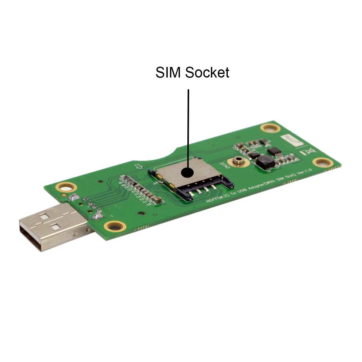 CY M.2 NGFF Wireless WWAN to USB Adapter Card with SIM Card Slot Module Testing Tools