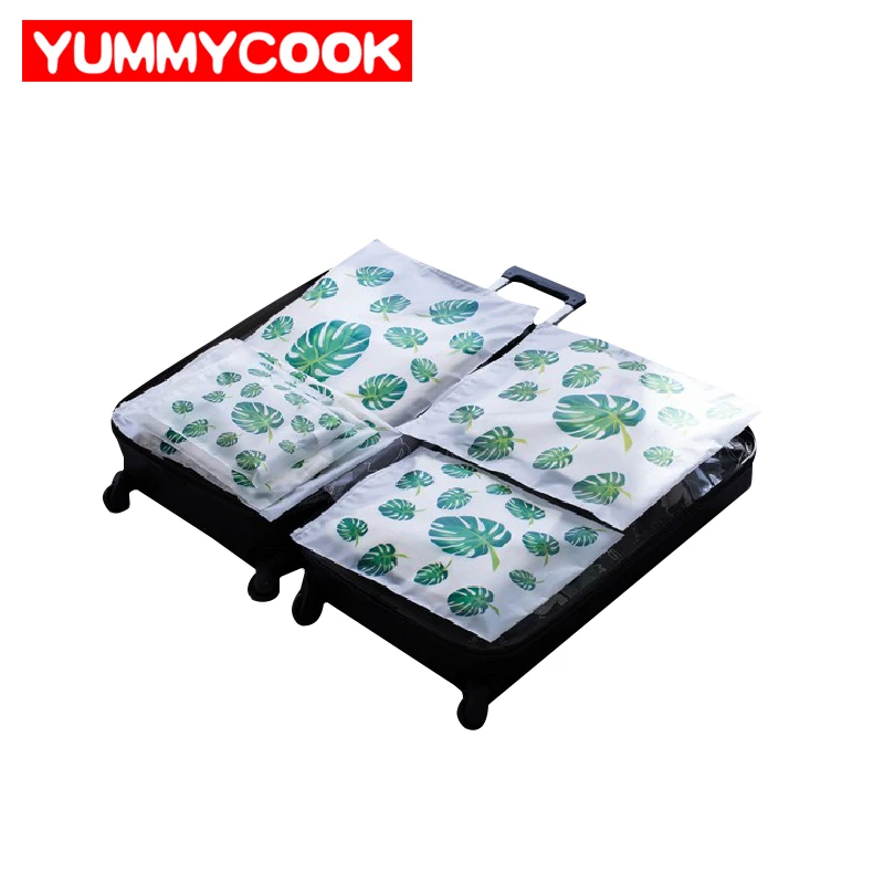 

1Pc Transparent Suitcase Organizer Makeup Kit Clothes Zipper Packing Waterproof Cosmetic Toiletry Shoes Bag Wardrobe Accessories