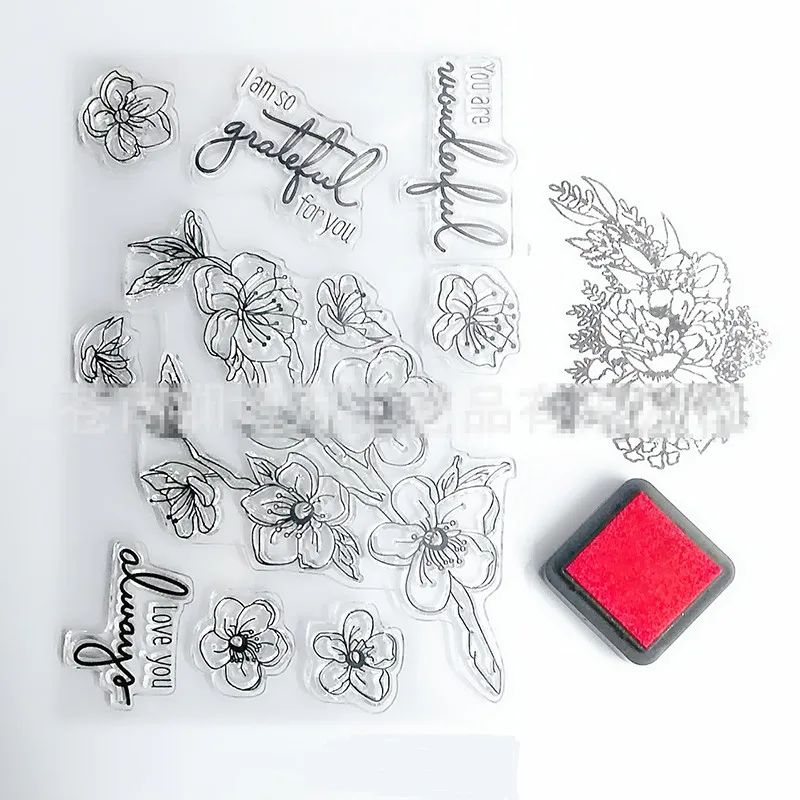 Цветок формы прозрачный штамп Силиконовая печать лист штампов для &quotсделай
