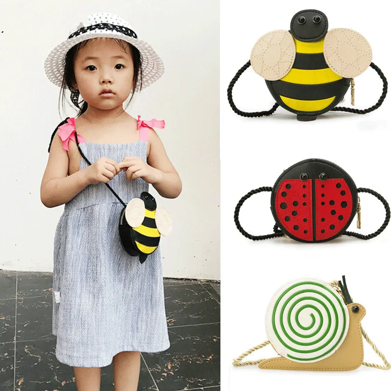 New Baby Girls Tassel Purse handbag Children Kids Cross-body shoulder bag Gifts Cartoon Animals Bag Snail Ladybug Bee | Игрушки и хобби