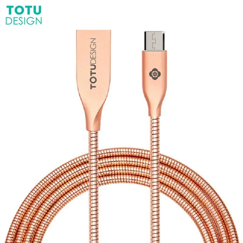 TOTU металлический провод Micro USB кабель для Samsung Android мобильный телефон