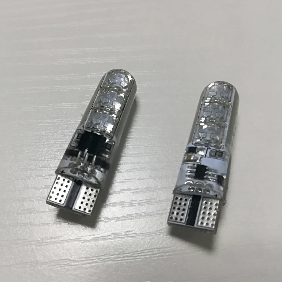 2 шт. пульт дистанционного управления RGB T10 W5W 5050 габаритный светильник SMD LED лампа