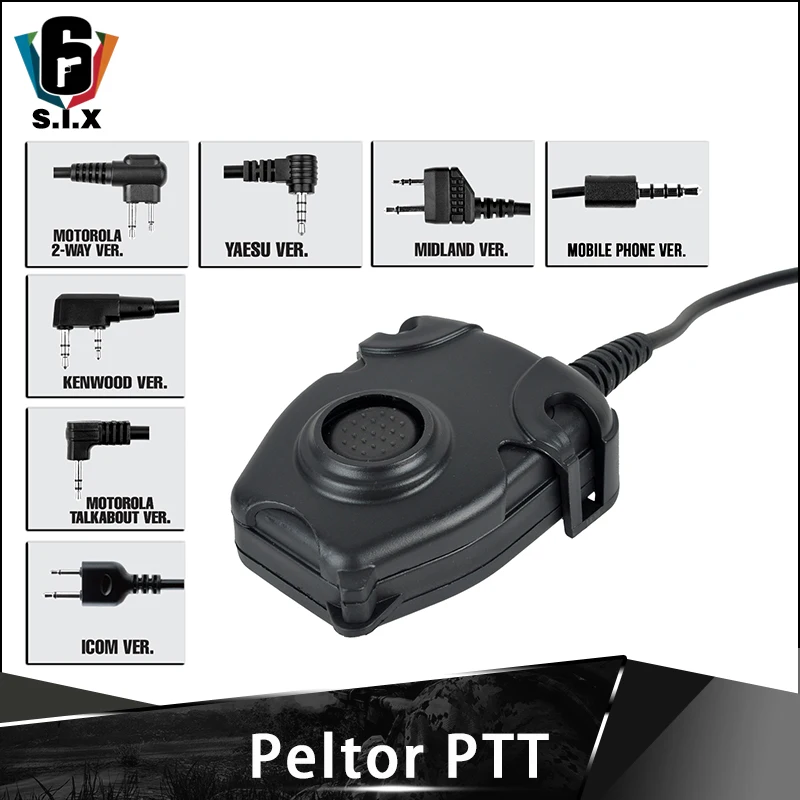 Z TAC Тактический Peltor PTT Comtac гарнитура аксессуары Push Talk для Motorola Kenwod Midland Phone