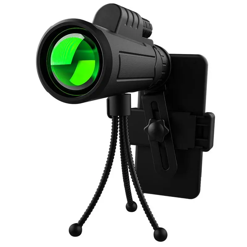 12x55 Высокое разрешение Монокуляр телескоп и быстрый смартфон держатель
